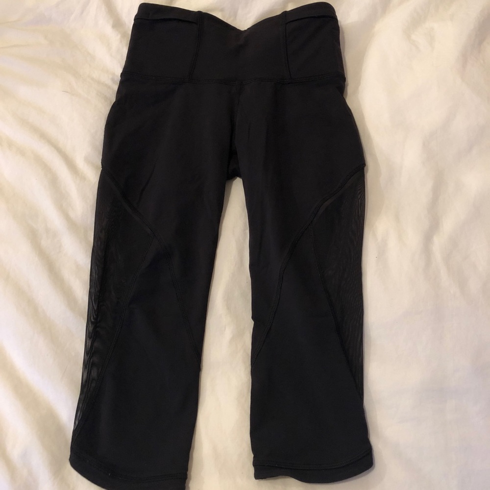 Lululemon Black Mesh Crops